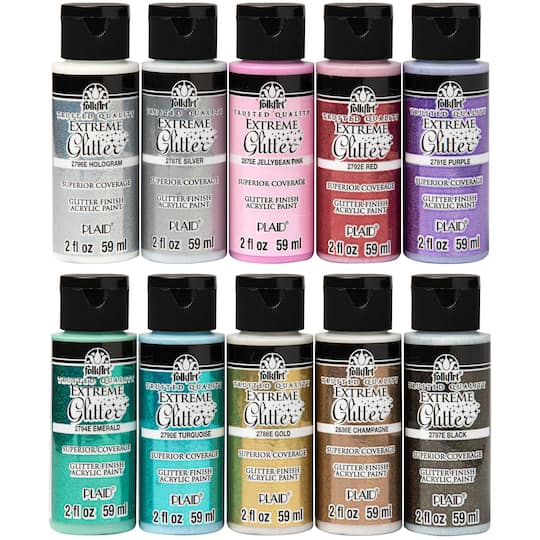 FolkArt® Extreme Glitter Acrylic Craft Paint Set